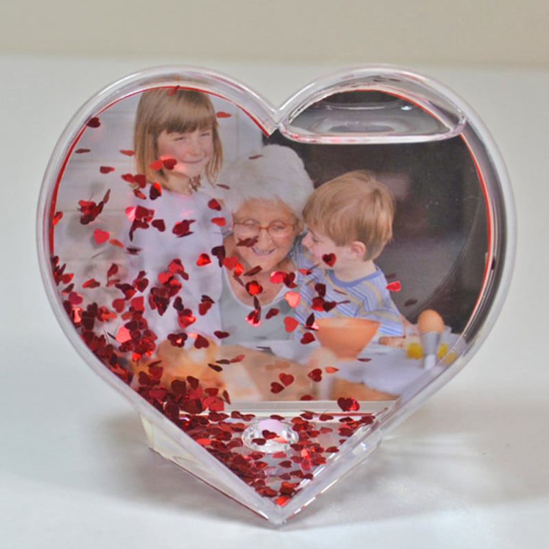 Boule à Neige personnalisé Photo cœur – Boule à Neige en Forme de cœur  imprimé avec Paillettes Rouge cœur – Boule à Neige cœur Personnalisable :  : Cuisine et Maison