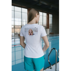 Tee-shirt avec impression au verso pour femme à personnaliser Taille XL