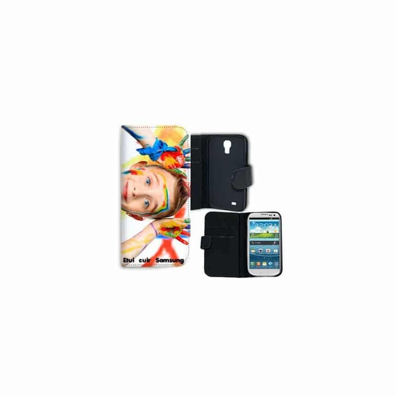 Etui rabattable portefeuille personnalisé pour Samsung Galaxy S4 à l'aide d'une photo