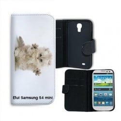 Etui rabattable portefeuille personnalisé pour Samsung Galaxy S4 mini à l'aide d'une photo