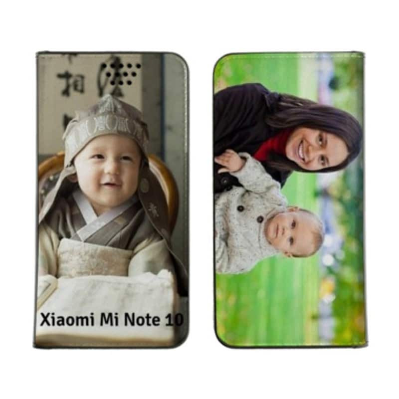Etui rabattable personnalisé recto verso pour Xiaomi Mi Note 10